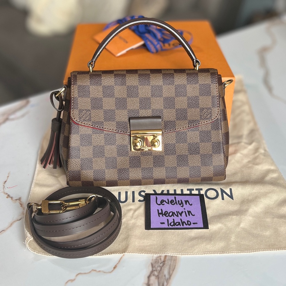 SOLD-Authentic Louis Vuitton Croisette Damier Ebene